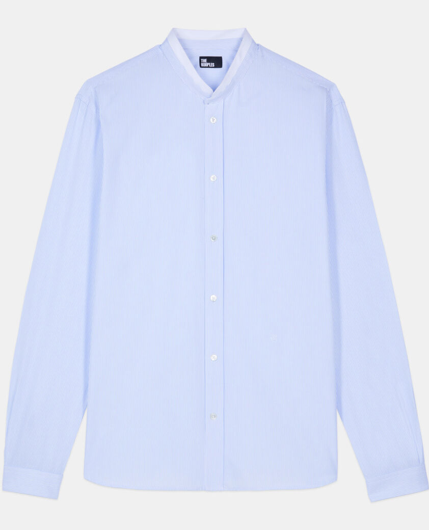 The Kooples MEN BLUE WHITE white striped formal shirt