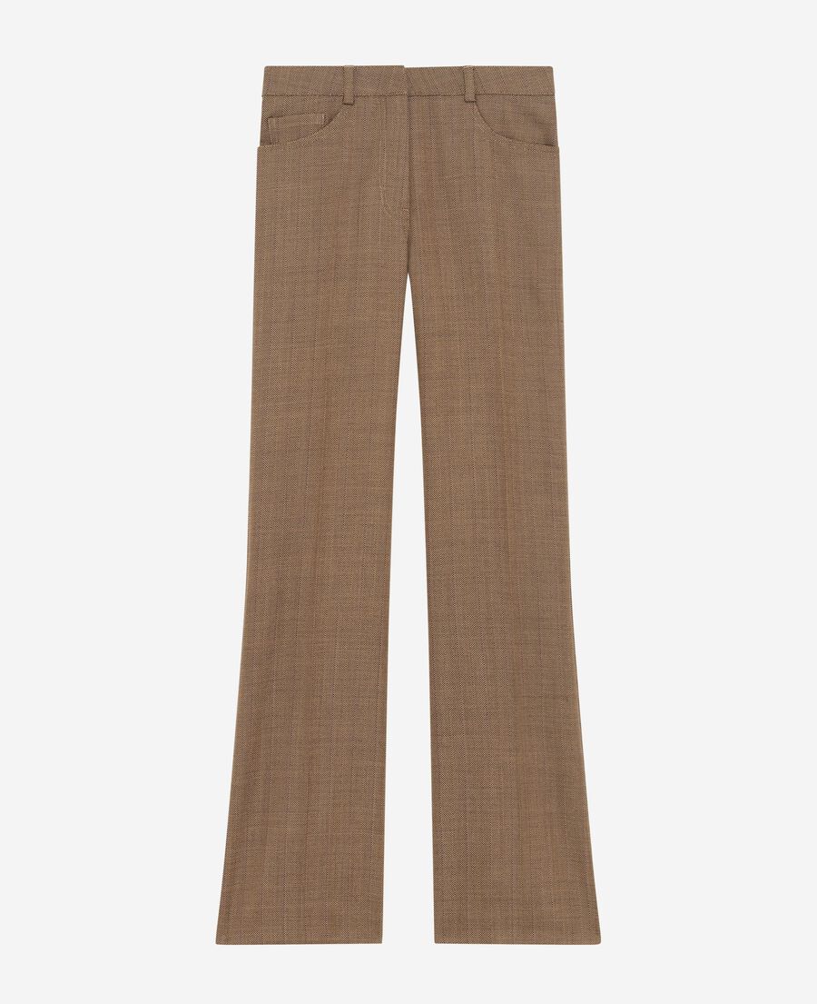 The Kooples FEMME CAMEL pantalon tailleur bootcut camel