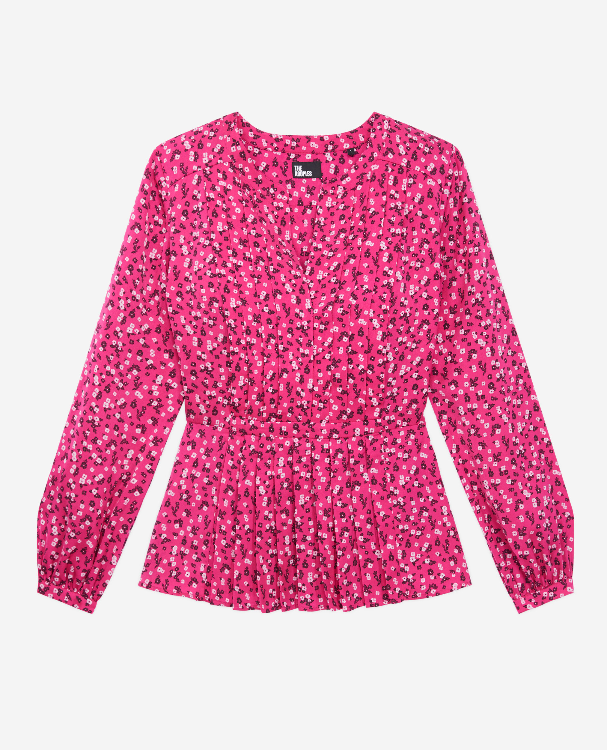 Top imprimé avec plissage, PINK BLACK, hi-res image number null