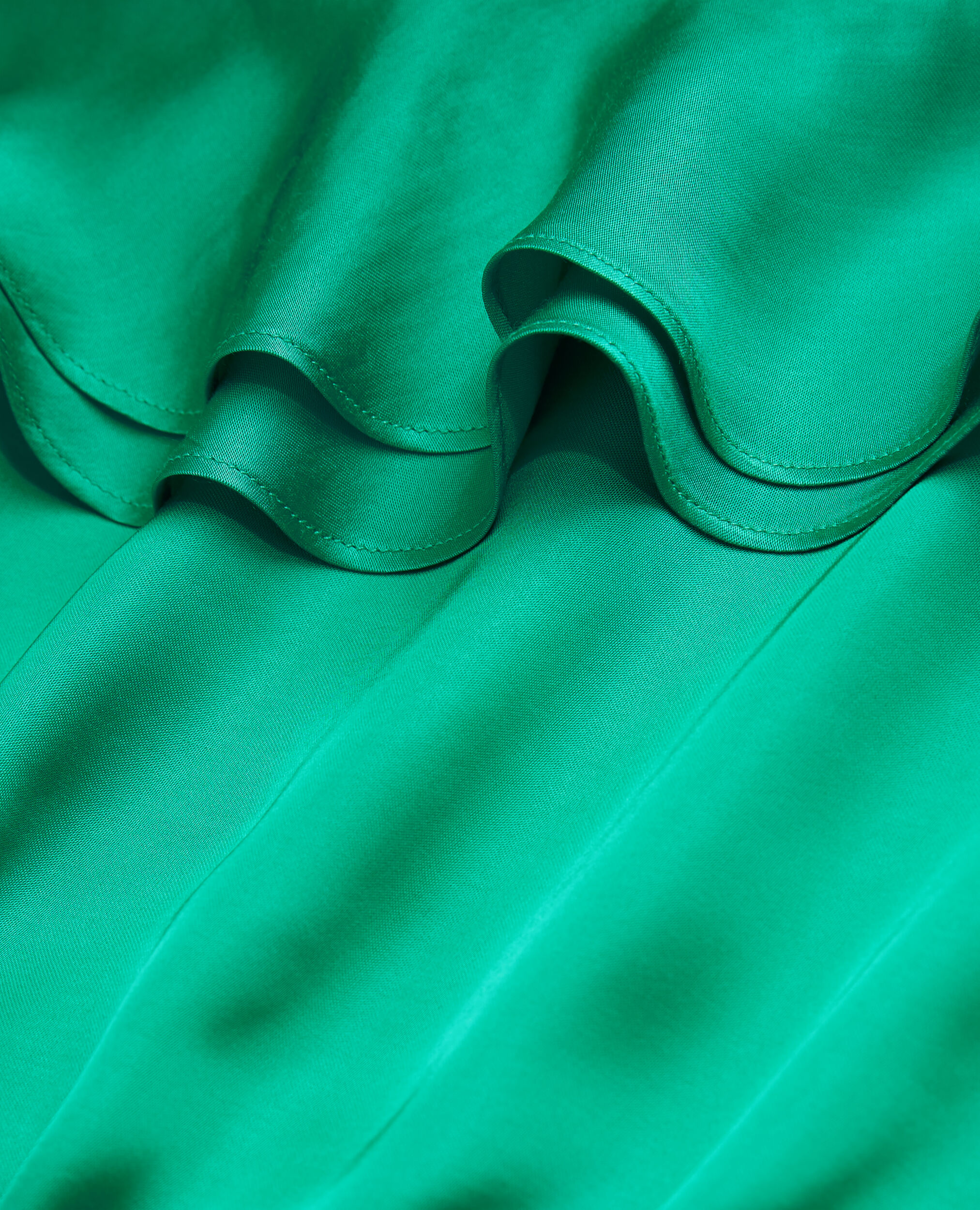 Robe courte asymétrique verte, GREEN, hi-res image number null