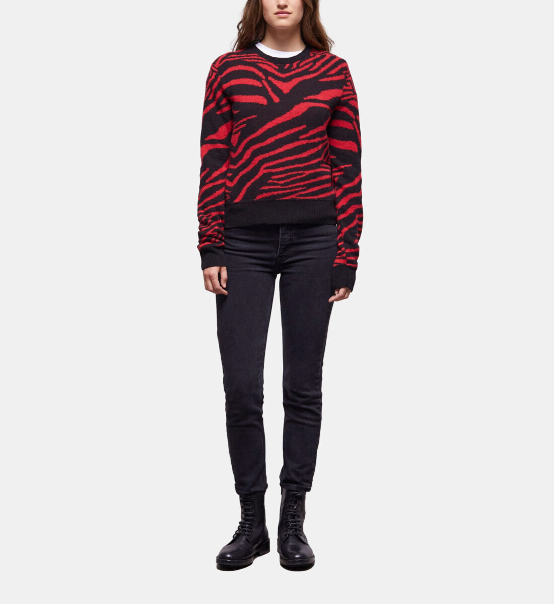 Printed crew neck sweater The Kooples Canada