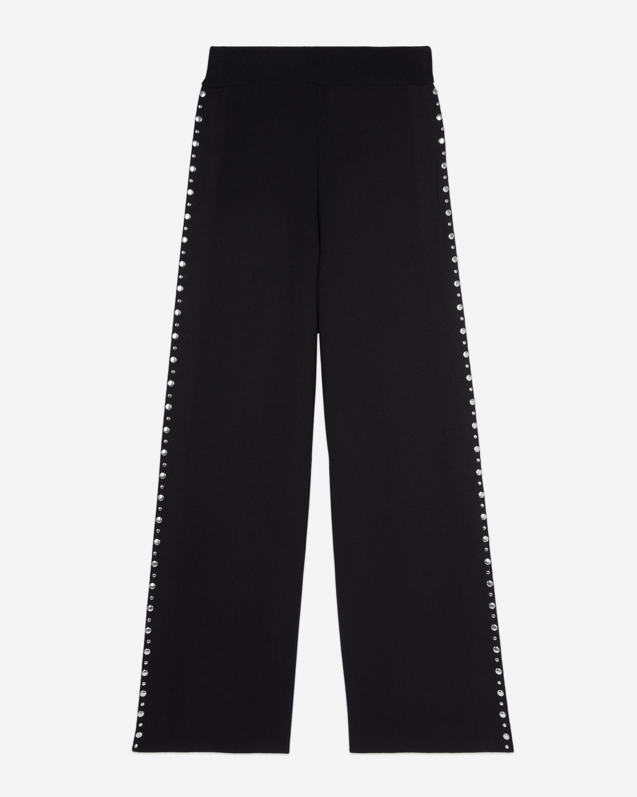 The Kooples WOMEN BLACK black knitted pants with studs