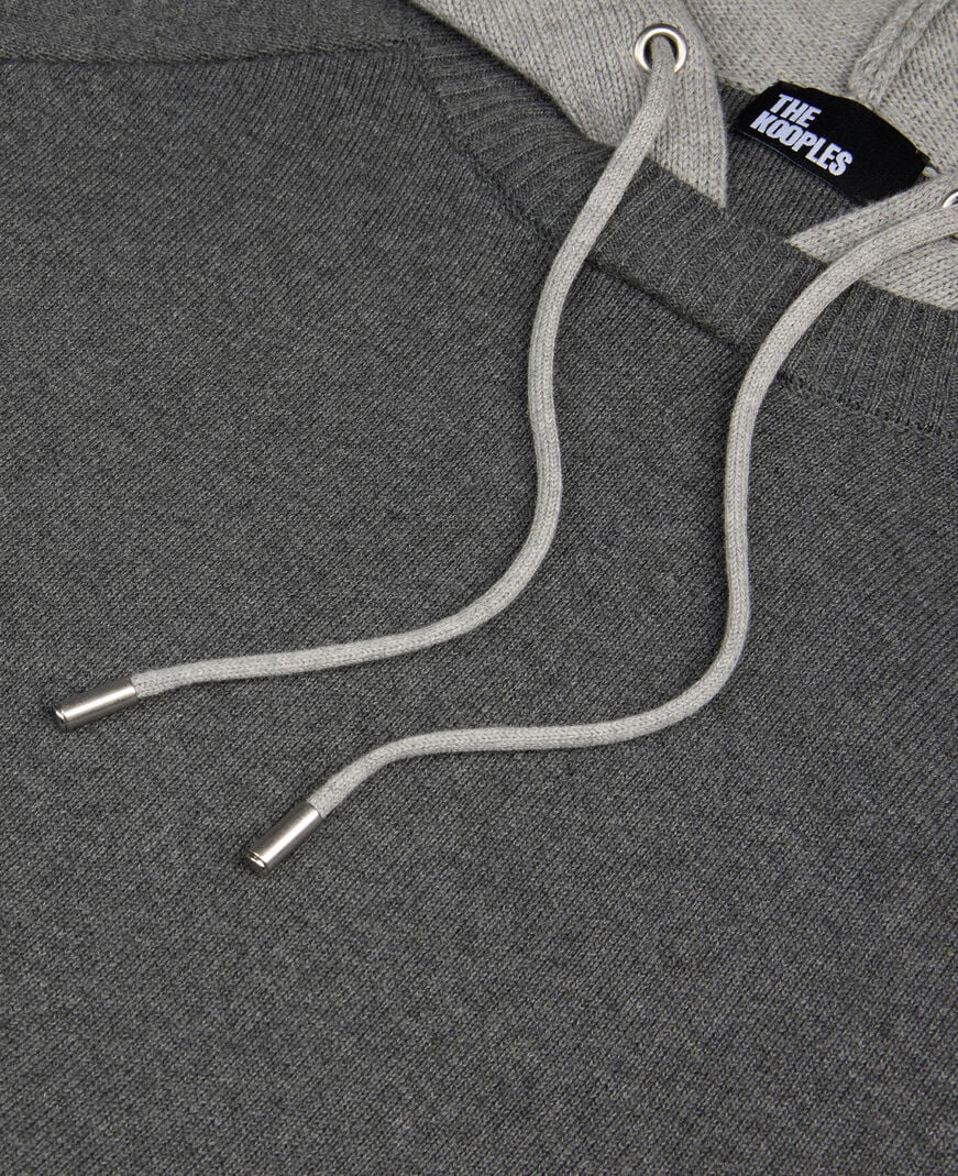 The Kooples HOMME MIDDLE GREY / ANTHRACITE pull en coton gris