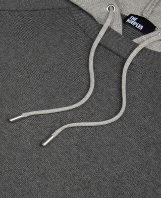 The Kooples HOMME MIDDLE GREY / ANTHRACITE pull en coton gris