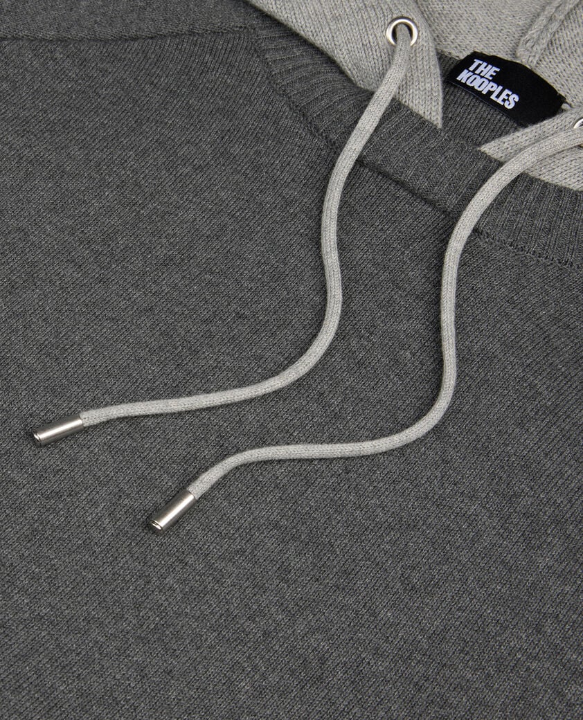 The Kooples H MIDDLE GREY / ANTHRACITE grey cotton sweater