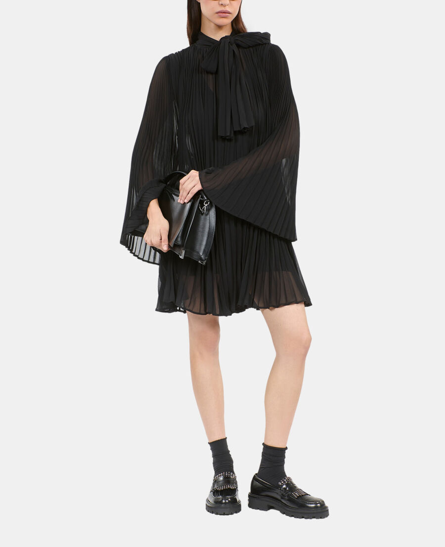 The Kooples F BLACK short black pleated dress