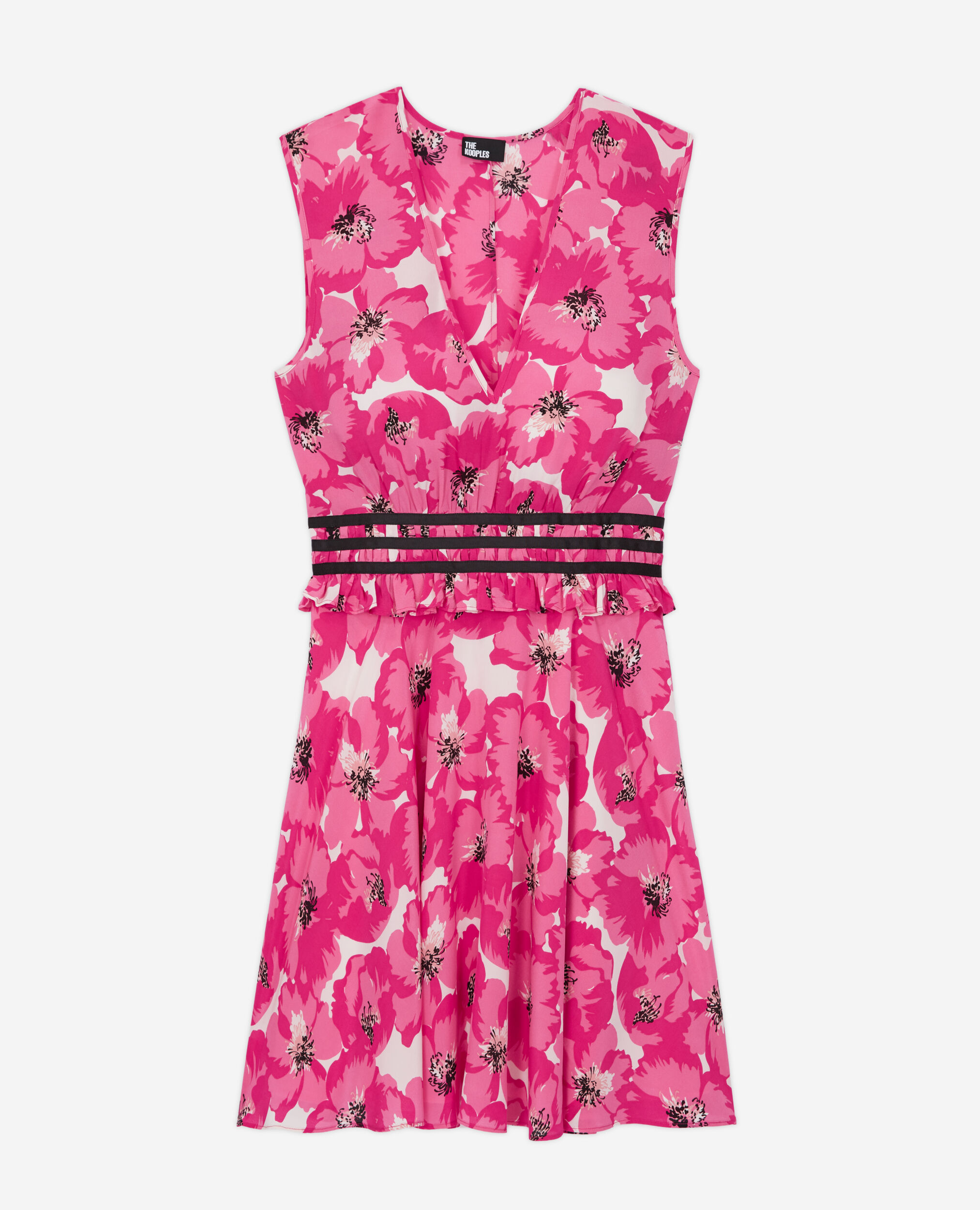 Short printed silk dress