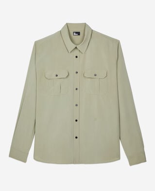 The Kooples HERREN KAKI GREY hellgrünes hemd