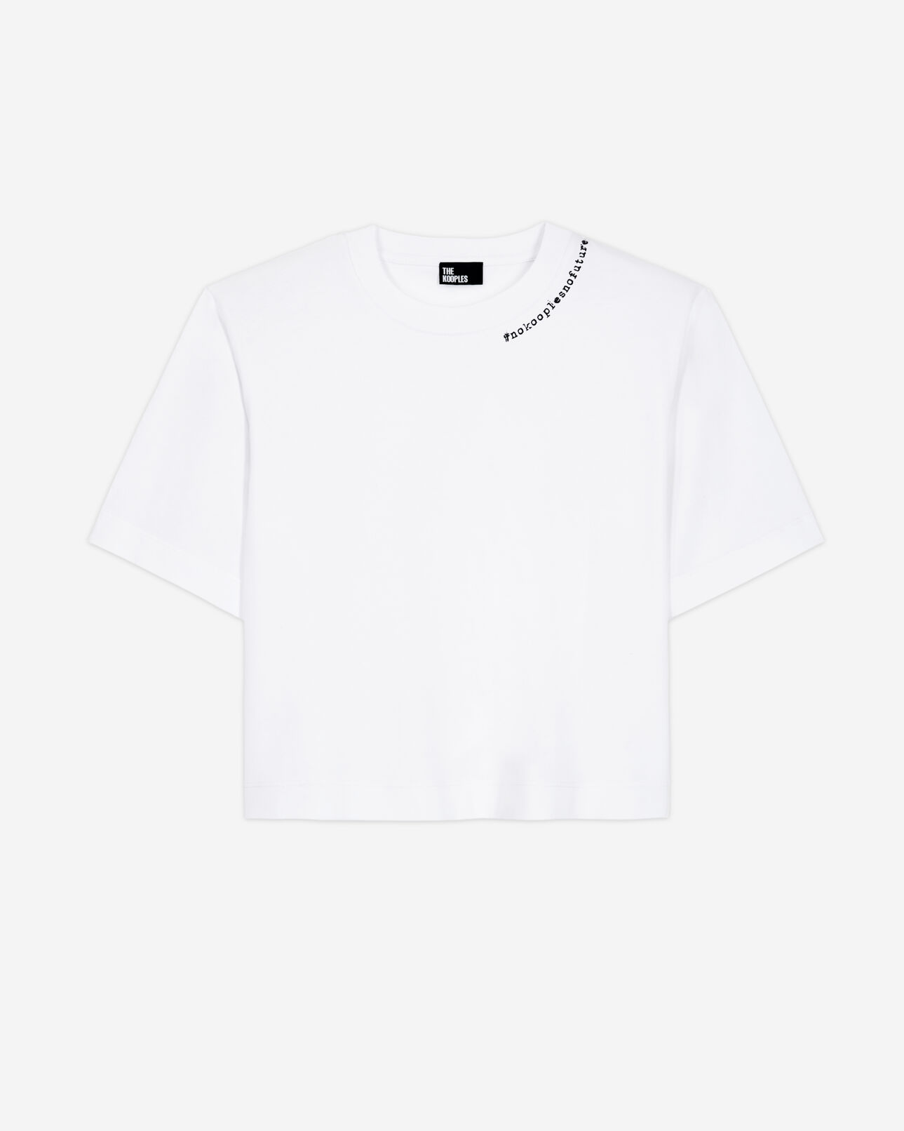 The Kooples WOMEN SNOW WHITE white logo t-shirt