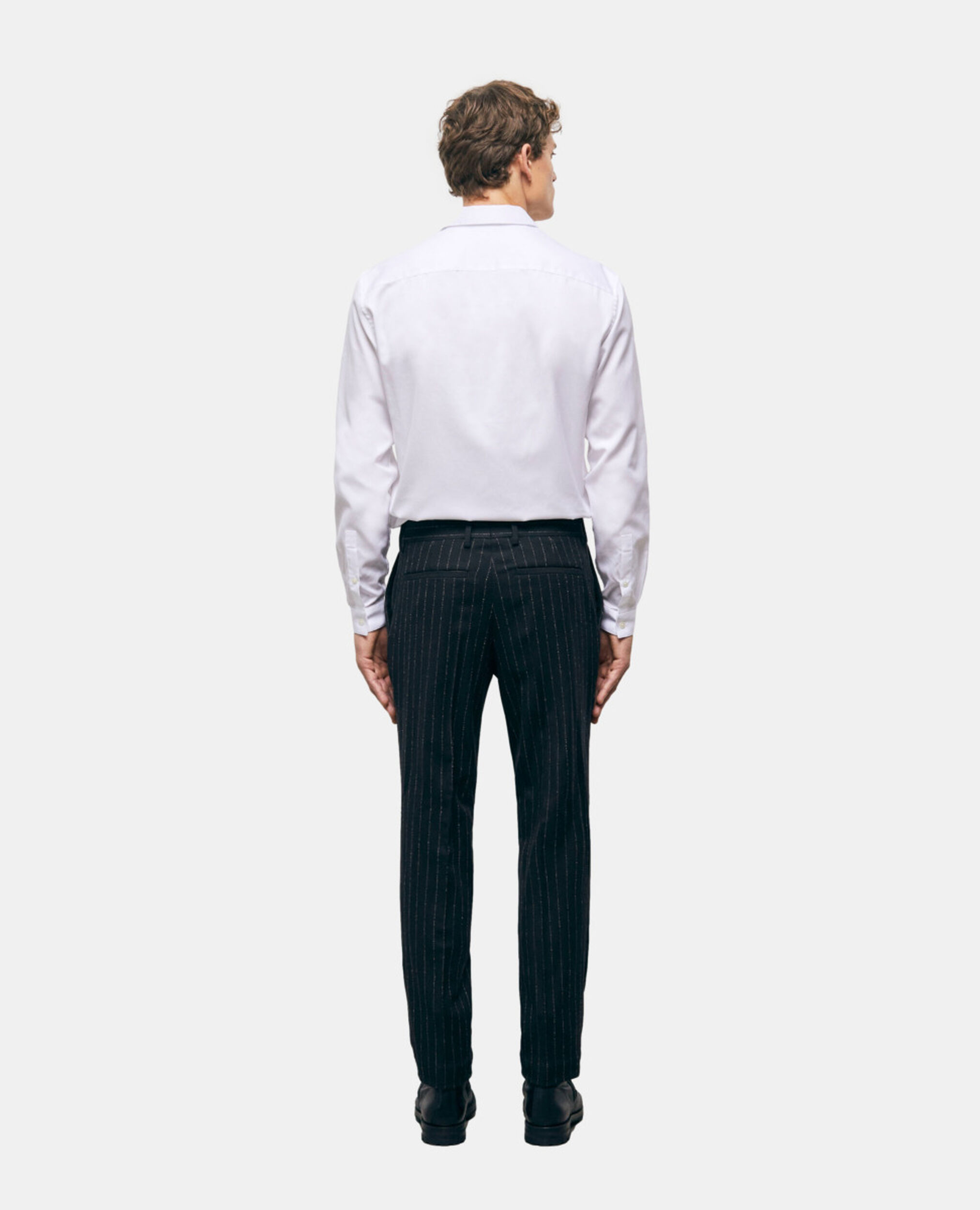 Pantalon de costume à rayures, BLACK WHITE, hi-res image number null