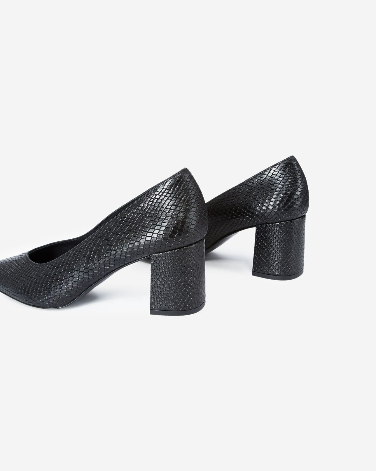 The Kooples FEMME BLACK escarpins noir en cuir