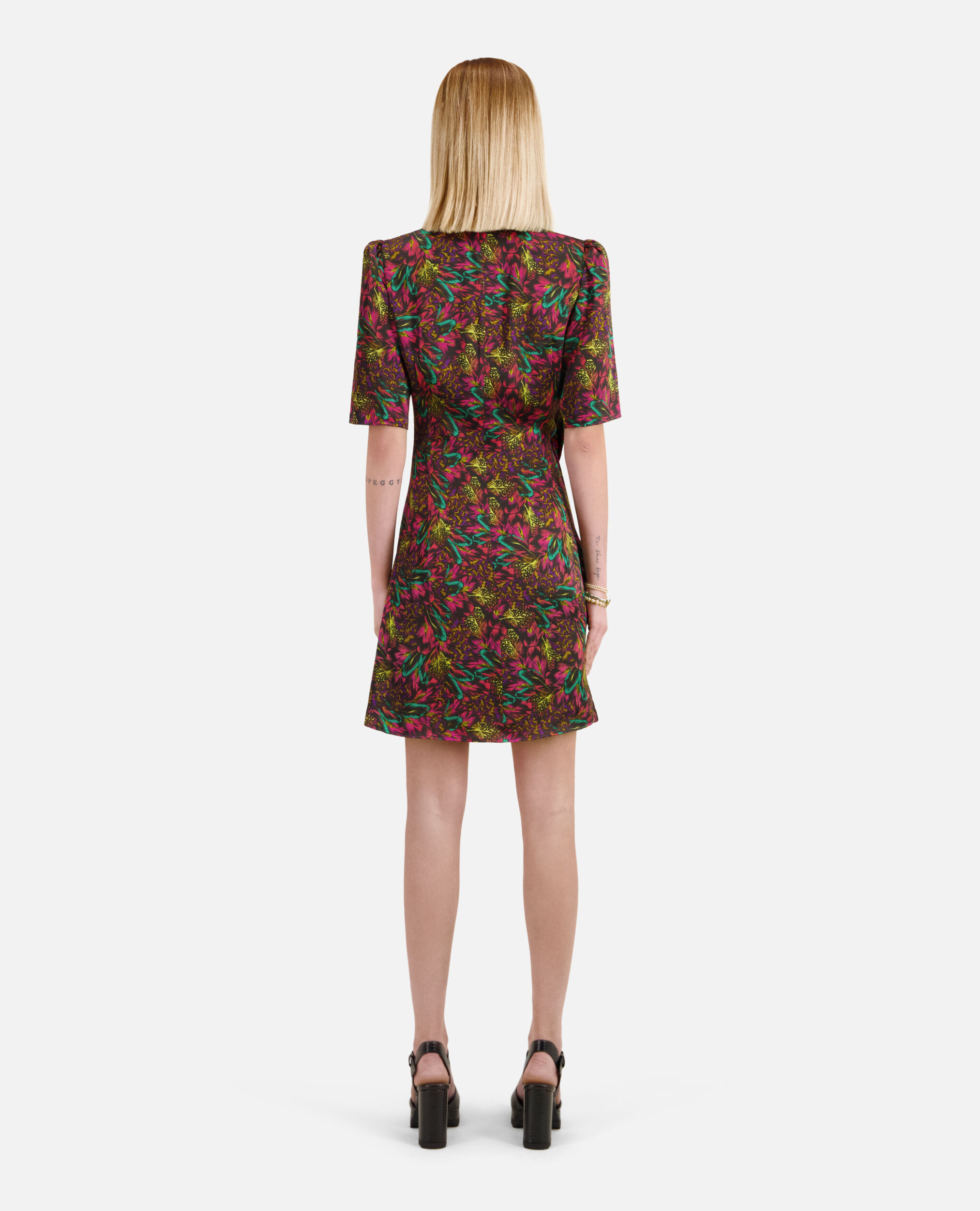 Short printed dress, MULTICOLOR, hi-res image number null