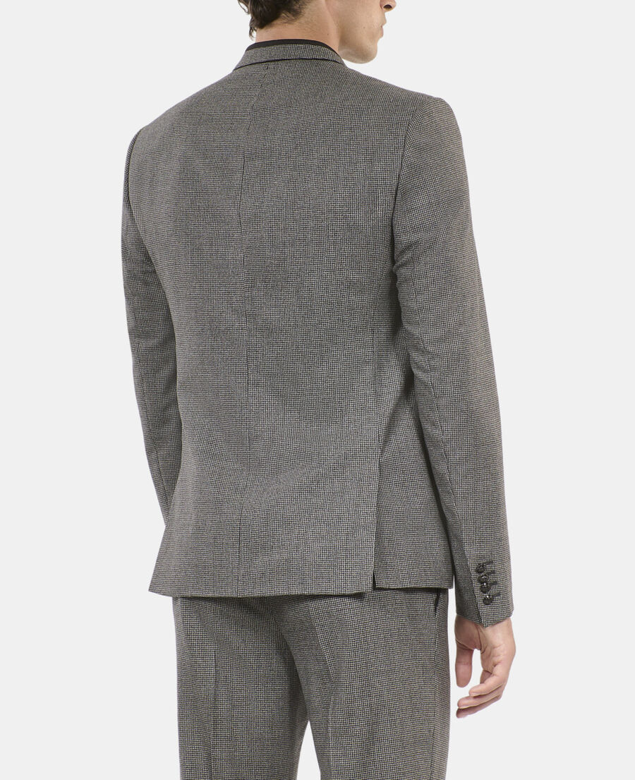 The Kooples HERREN BLACK GREY schwarz-weiße anzugjacke hahnentrittmuster