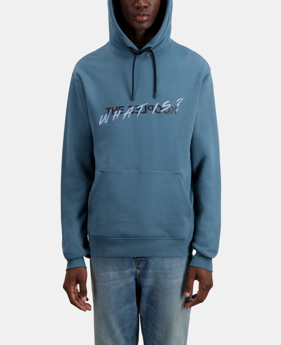 The Kooples HOMME BLUE PETROL sweatshirt à capuche what is bleu profond
