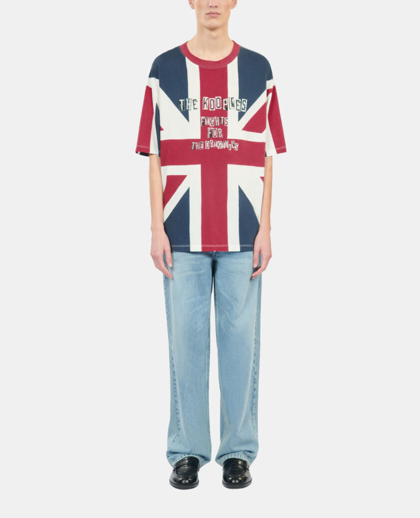 The Kooples HOMME RED t-shirt imprim&eacute; uk flag