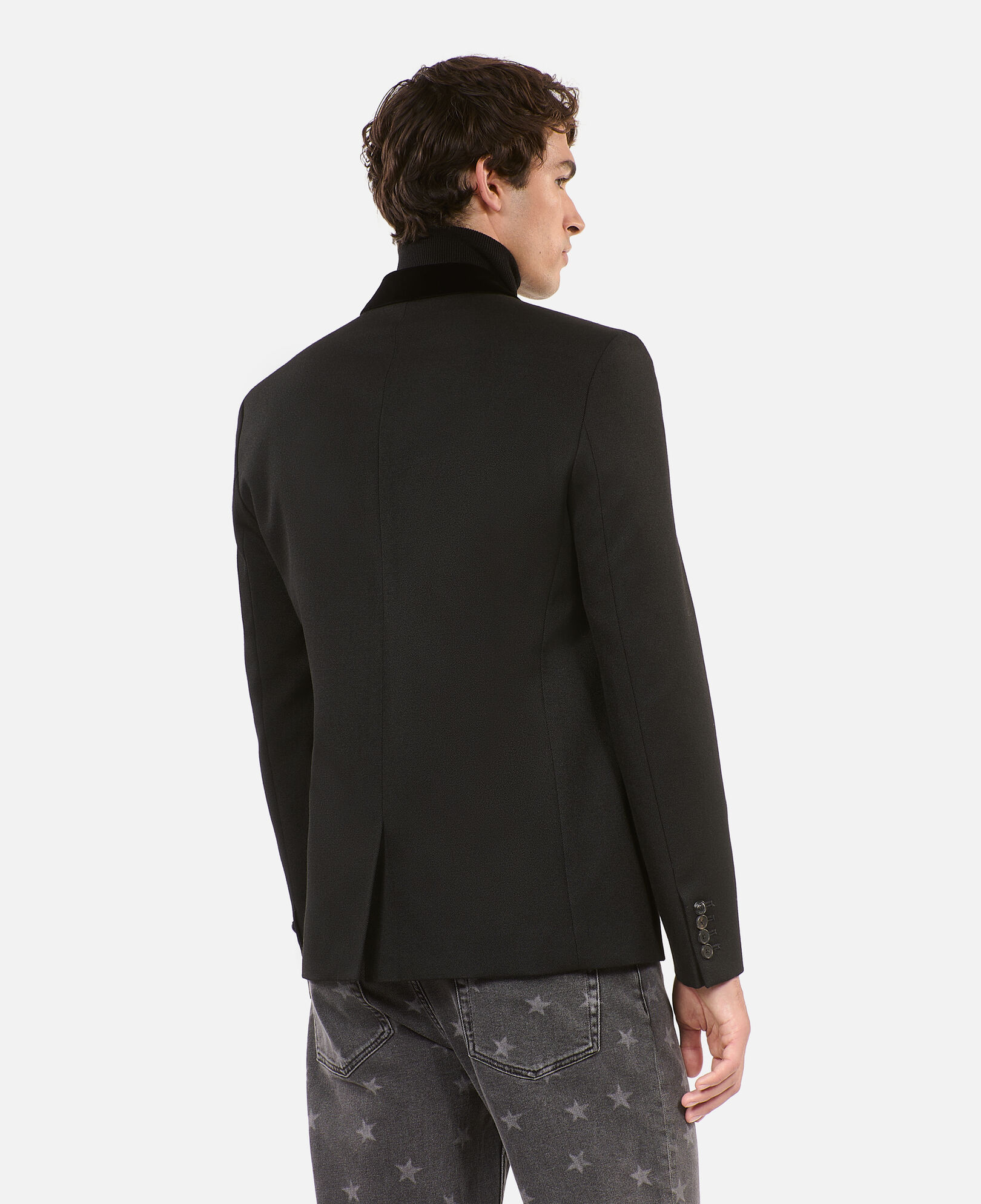 The Kooples HOMME BLACK blazer en laine noire