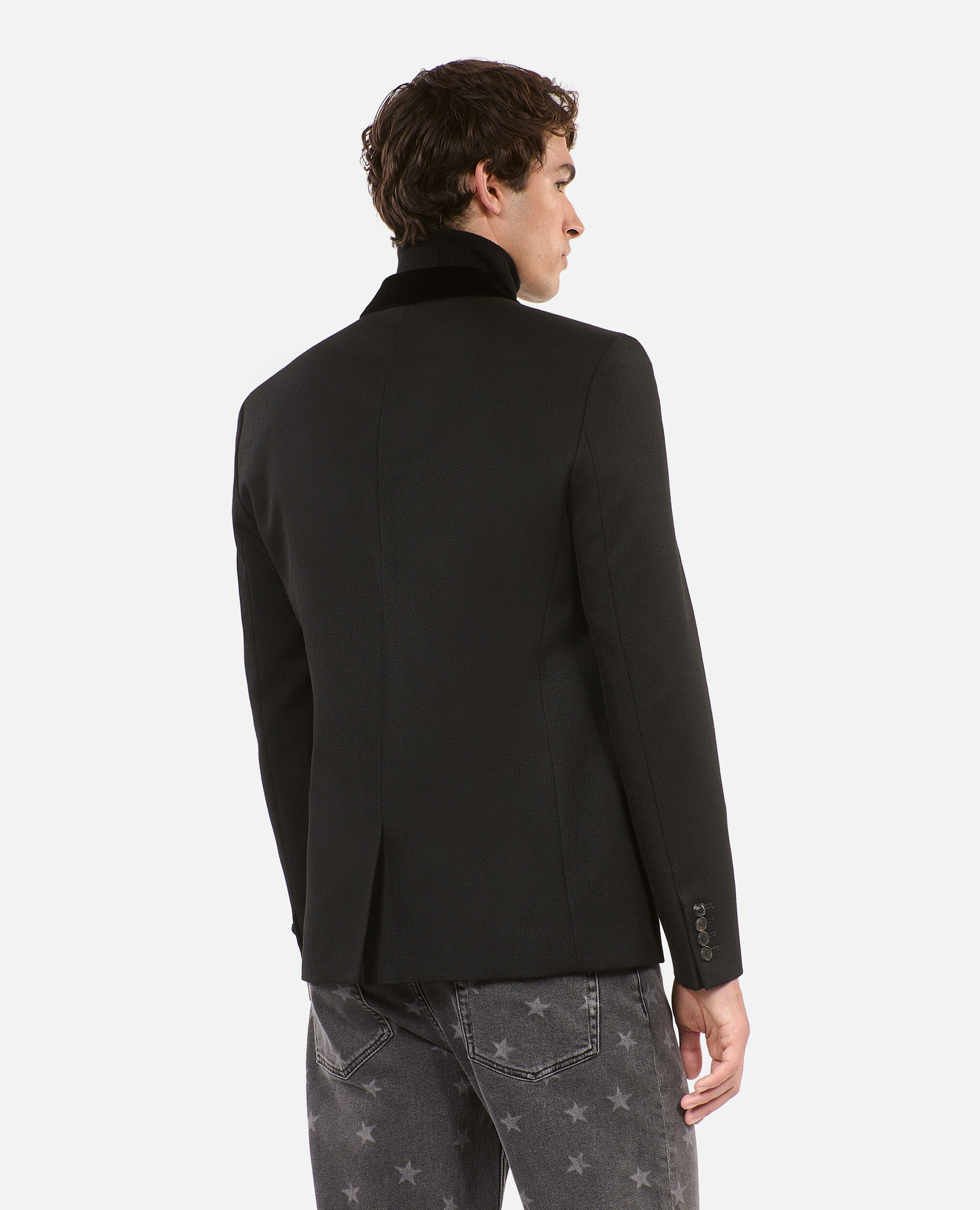 Blazer en laine noire, BLACK, hi-res image number null