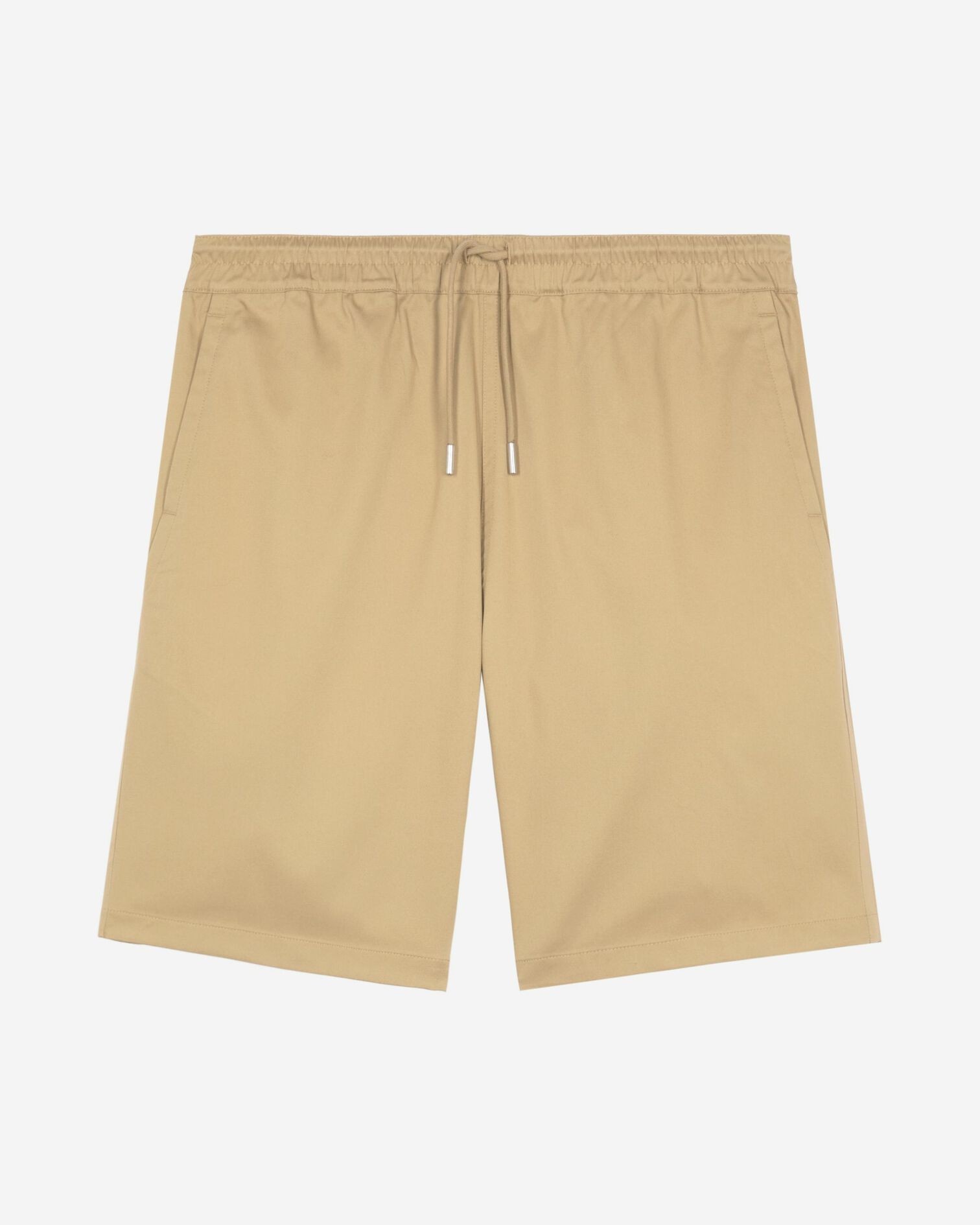 Beige elasticated waist shorts, BEIGE, hi-res image number null