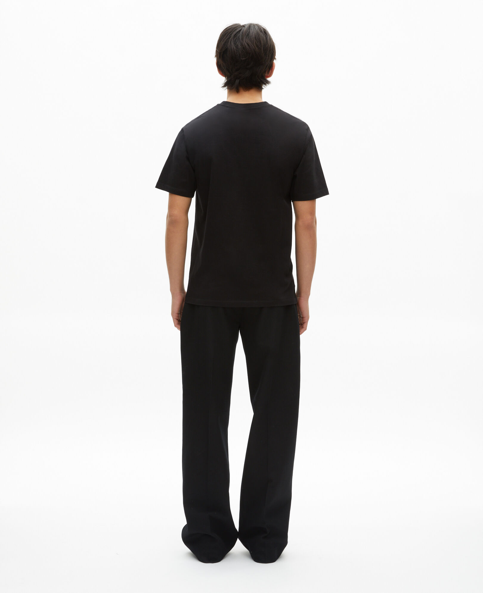The Kooples HERREN BLACK schwarzes t-shirt mit beflockung