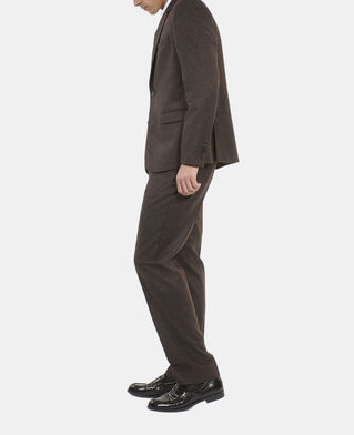 The Kooples MEN BROWN brown pinstripe suit jacket