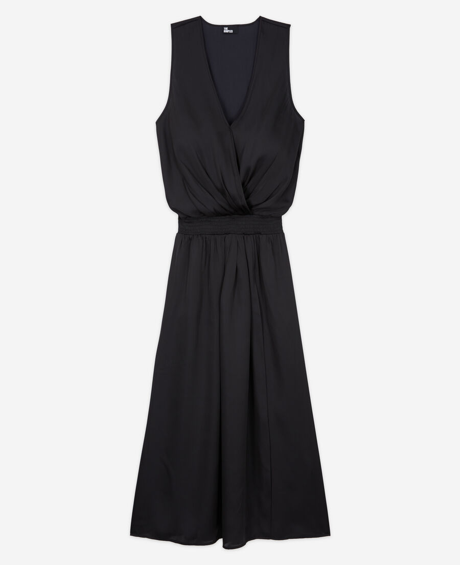 long black satin dress