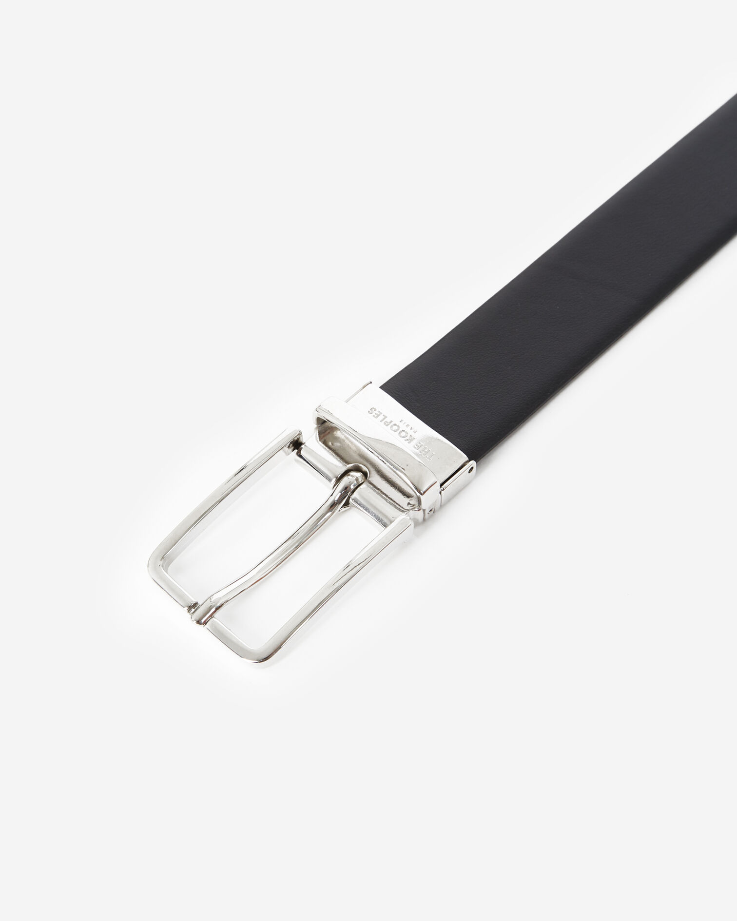 Ceinture cuir noire effet crocodile, BLACK, hi-res image number null