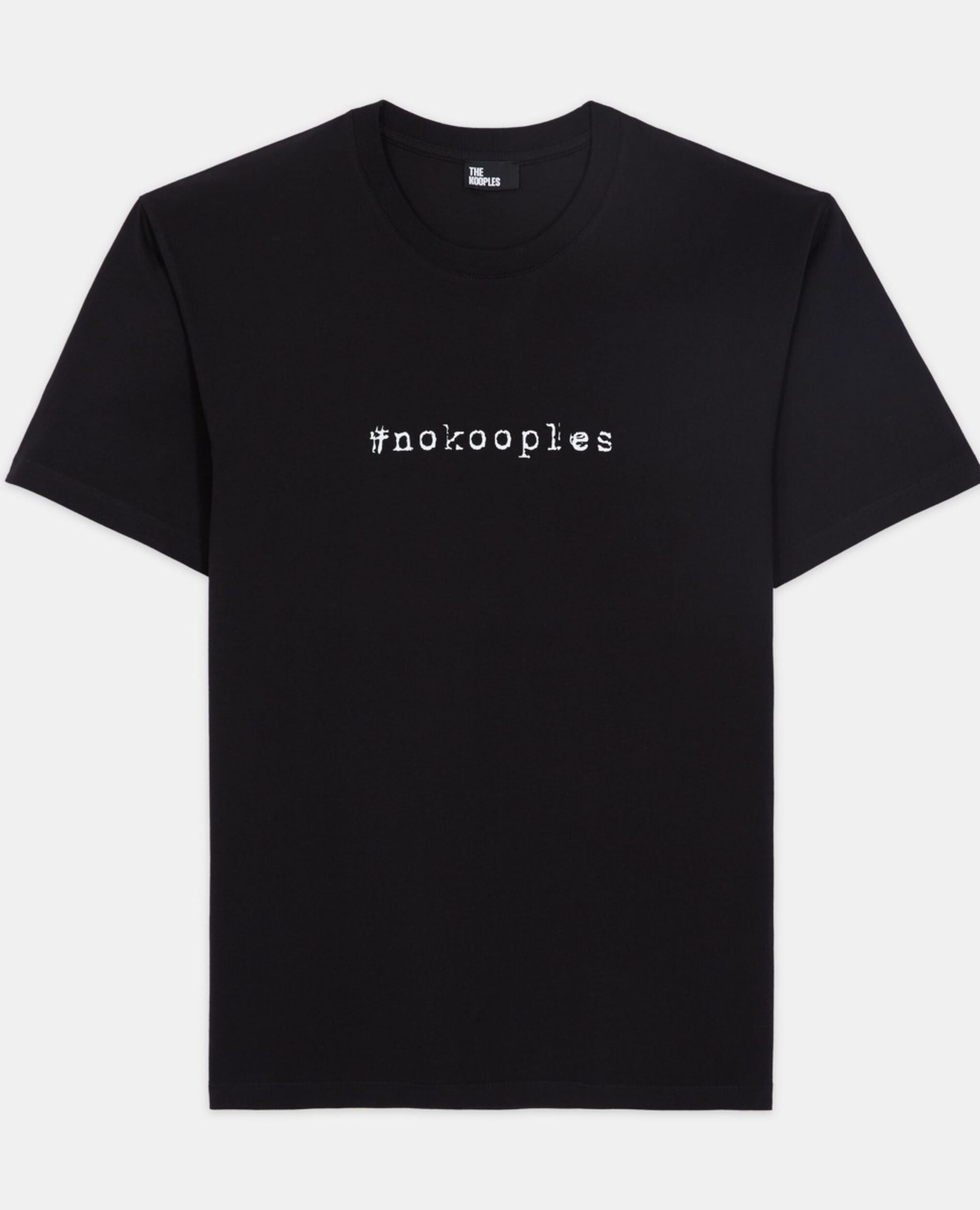 Schwarzes T-Shirt mit Logo #nokooplesnofuture, BLACK, hi-res image number null