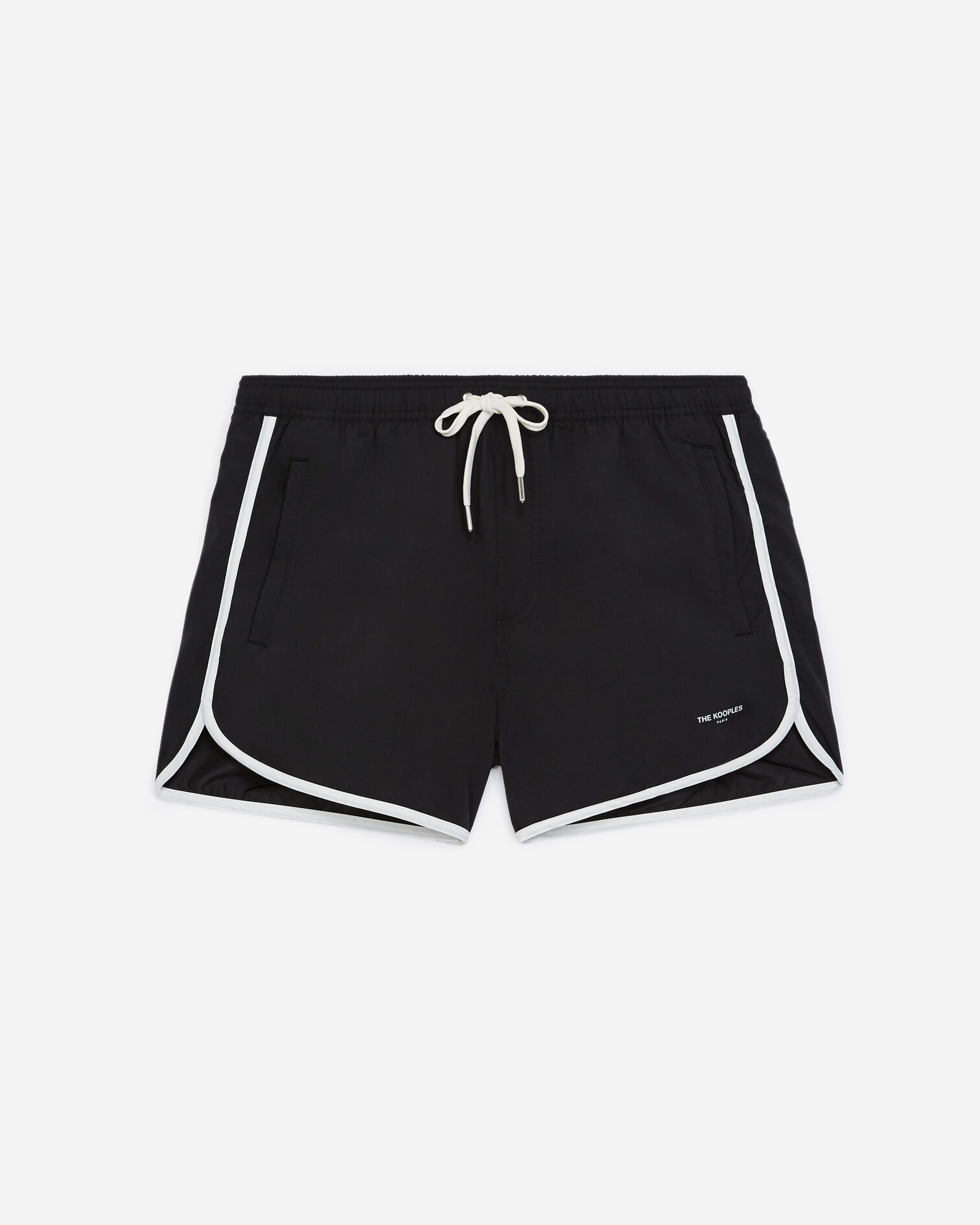 Maillot de bain noir à bandes blanches, BLACK, hi-res image number null