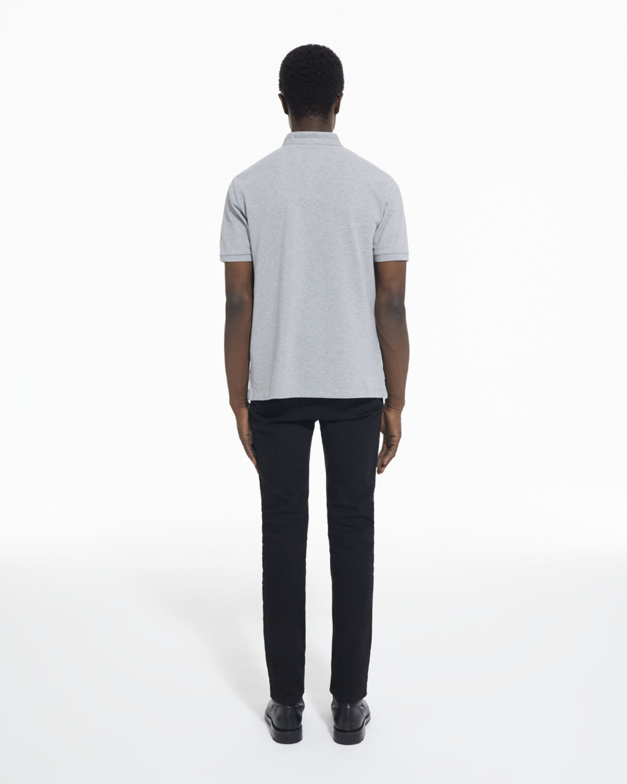 The Kooples MEN GREY MELANGE gray polo