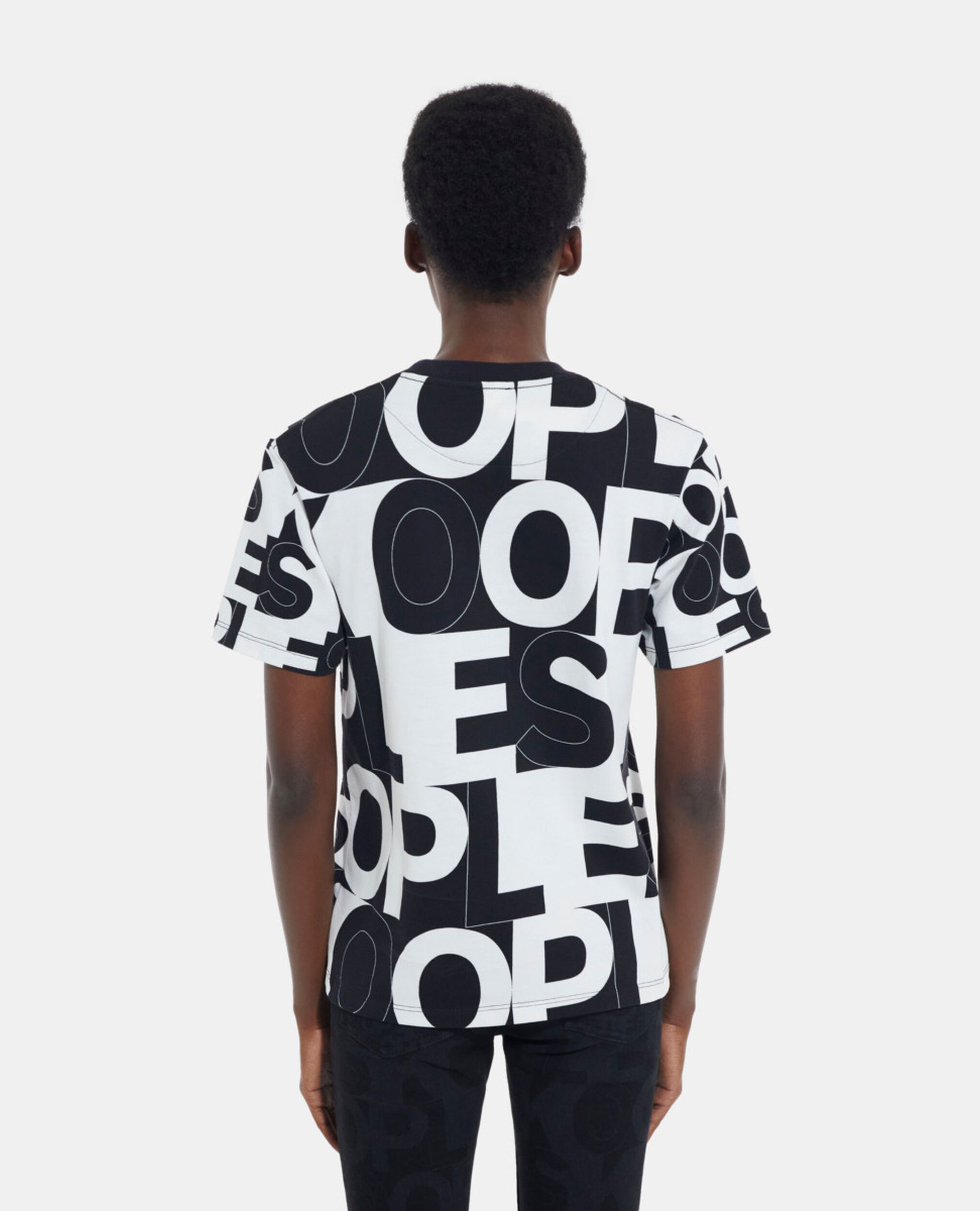 T-Shirt mit The Kooples-Logo, BLACK / WHITE, hi-res image number null