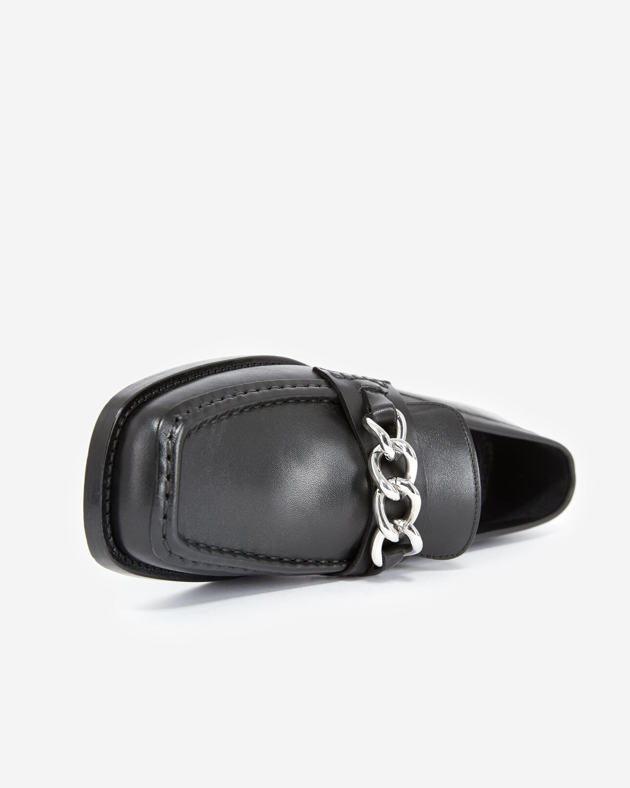The Kooples FEMME BLACK mocassins noir boucle argent