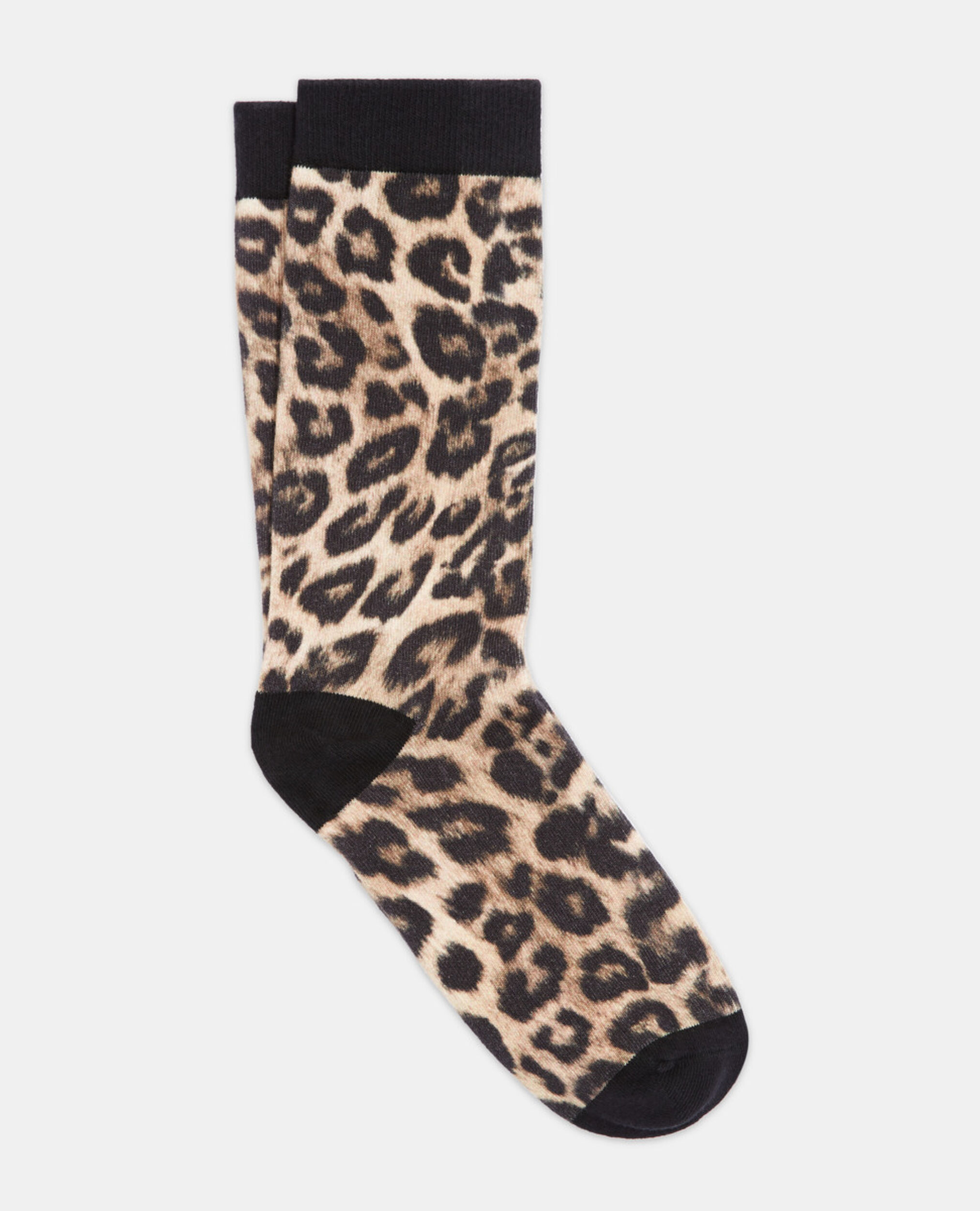 Leopard print socks, LEOPARD, hi-res image number null