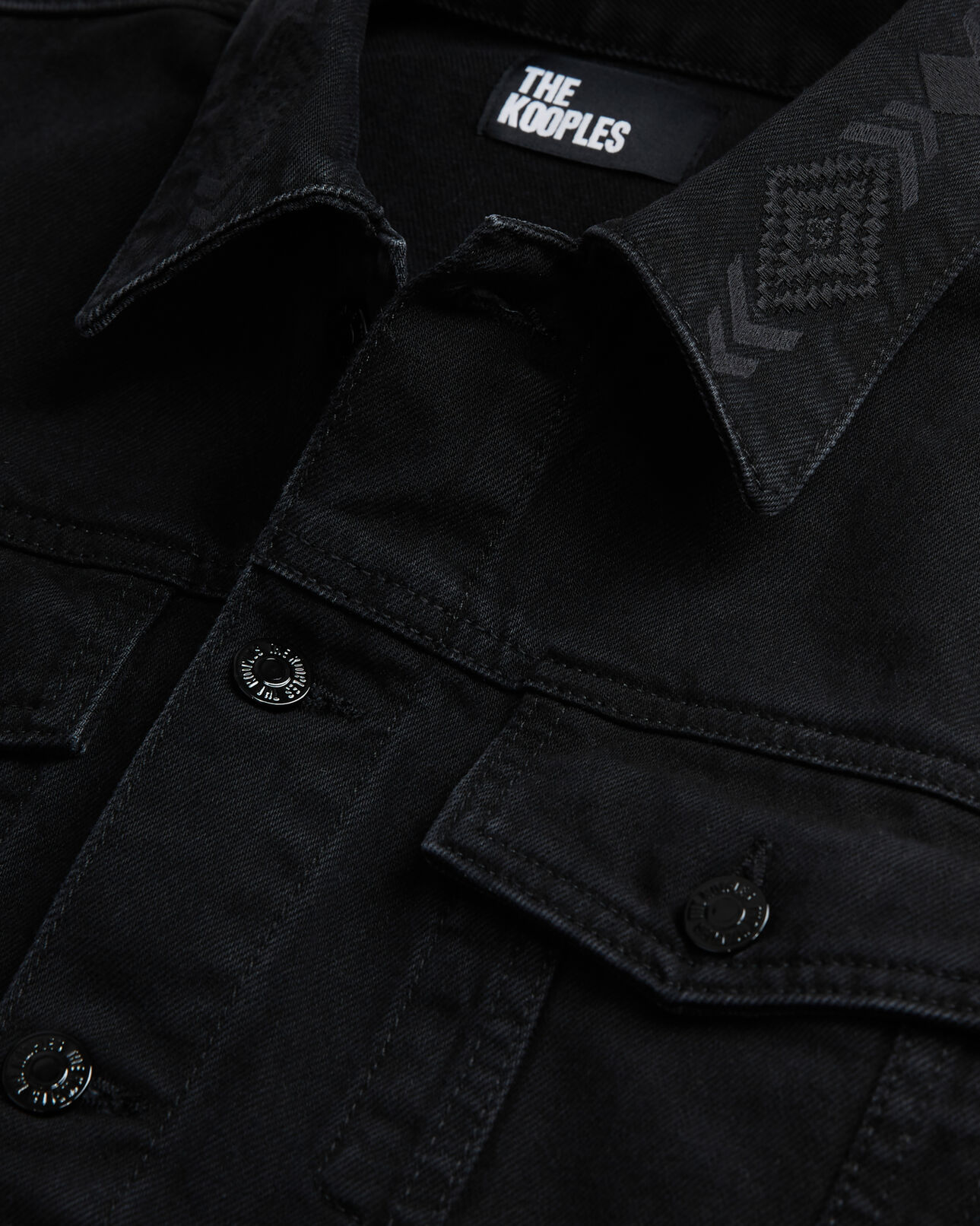 The Kooples FEMME BLACK WASHED blouson en jean noir