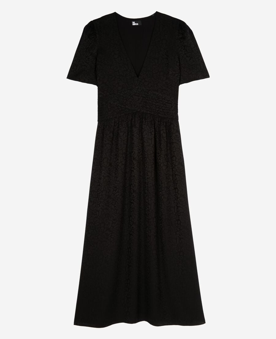 The Kooples F BLACK black jacquard maxi dress