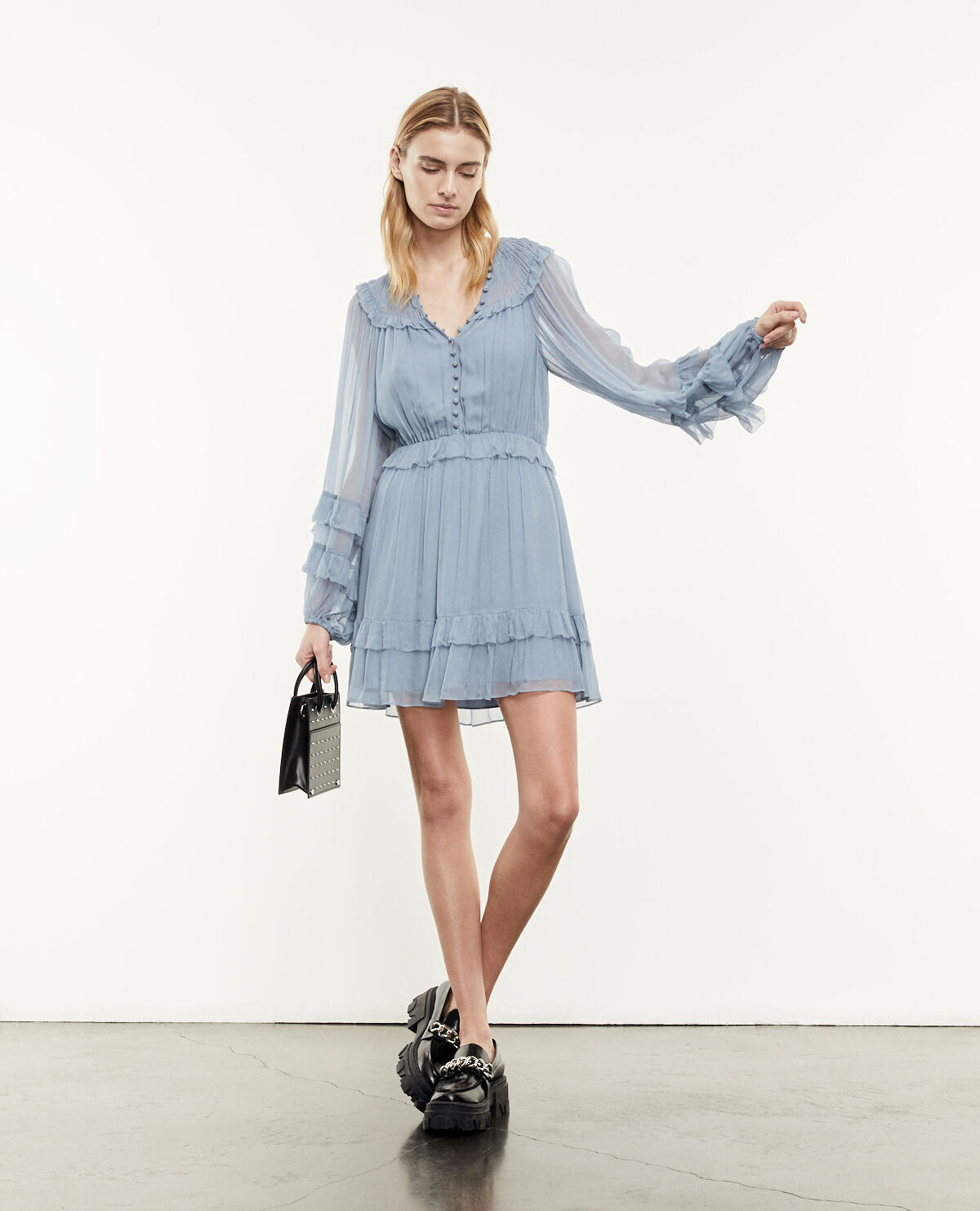 The kooples blue bird dress new arrivals