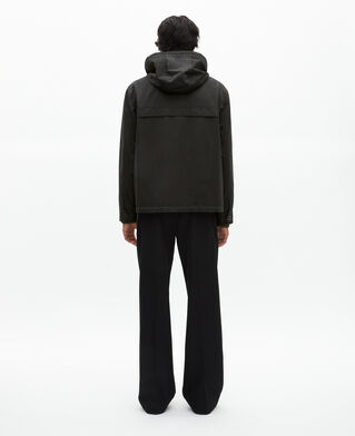 The Kooples HOMME BLACK parka courte à capuche noire