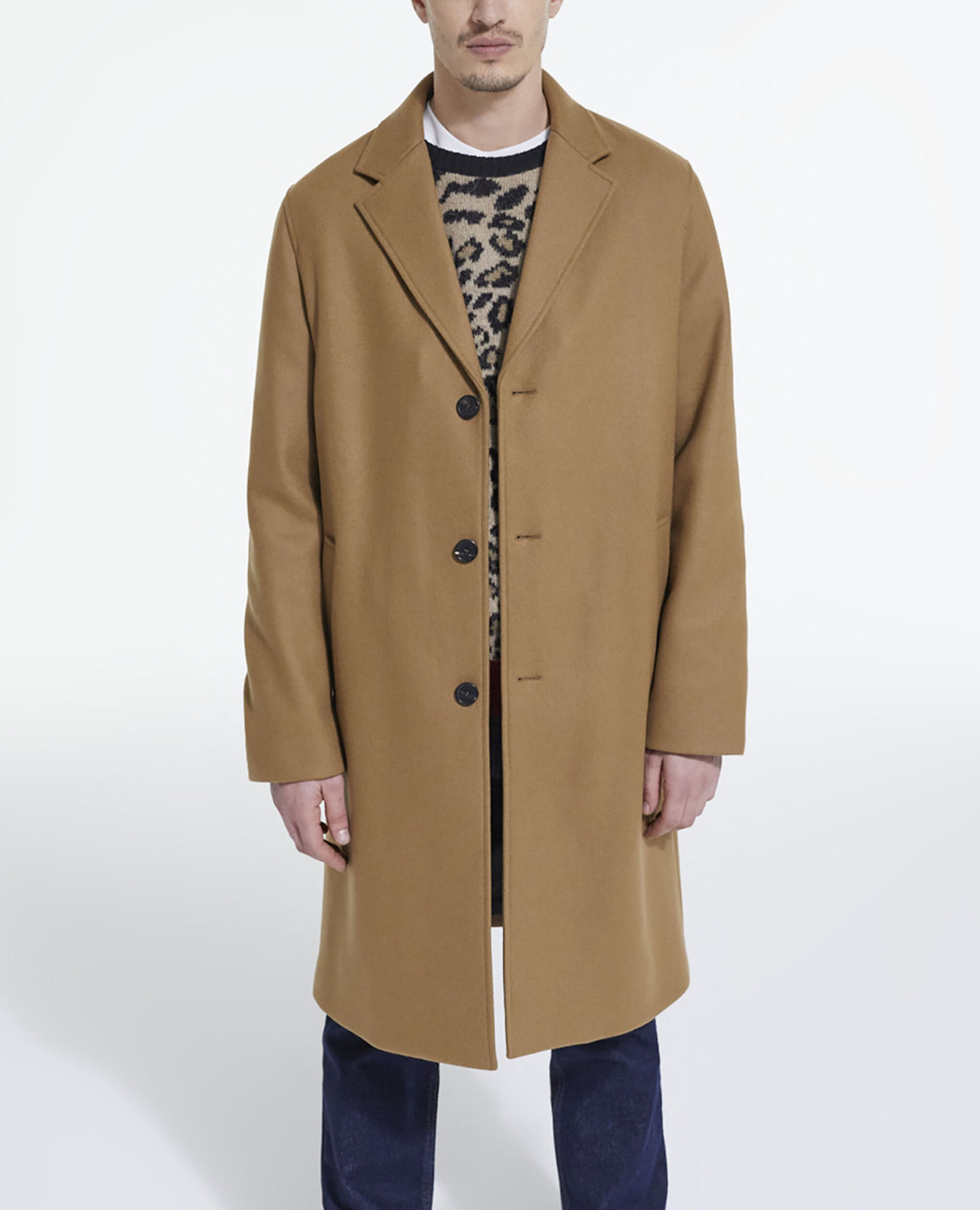 Camel wool coat, CAMEL, hi-res image number null