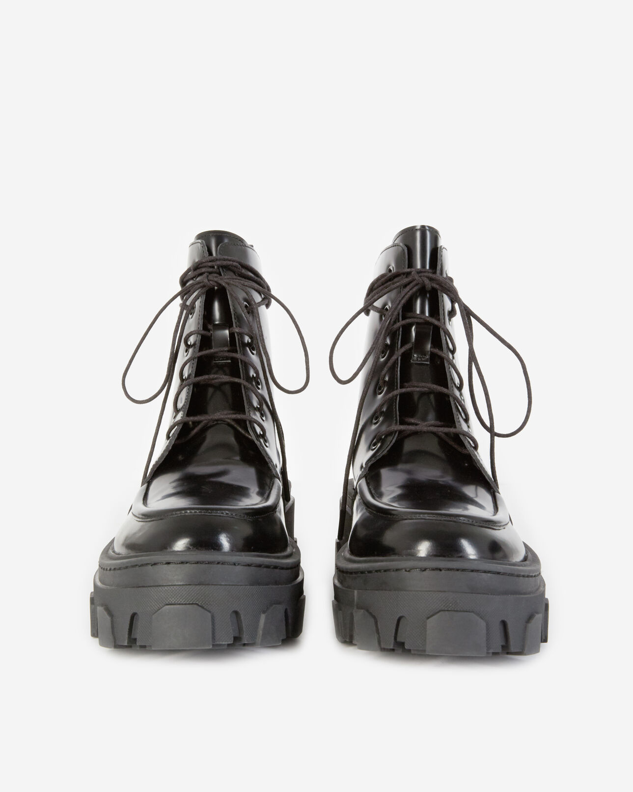 The Kooples MUJER BLACK botines negros piel suela acanalada