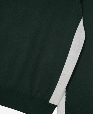 The Kooples HOMME GREY / GREEN pull avec contrastes de couleurs vert foncé