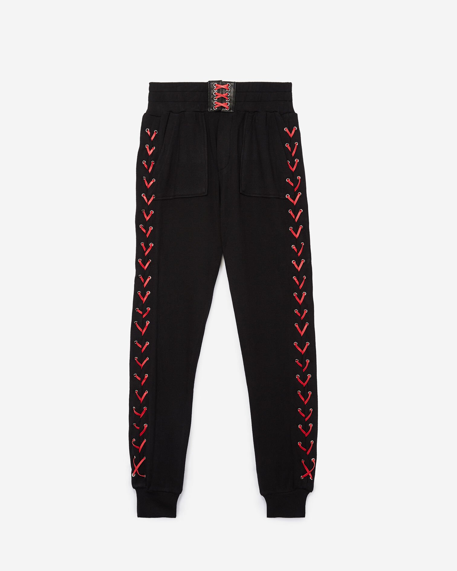 Trousers, BLACK - RED, hi-res image number null