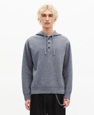 The Kooples MEN MIDDLE GREY MEL grey hoodie