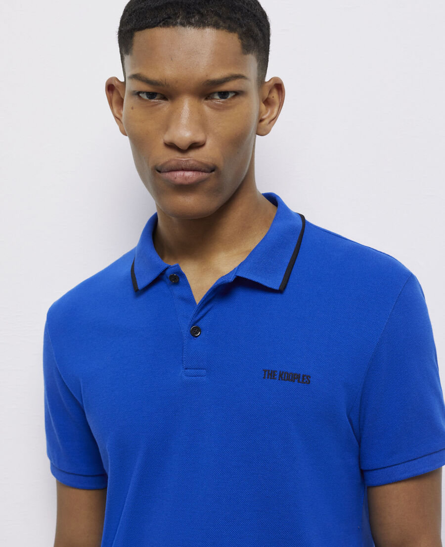 camisa polo azul
