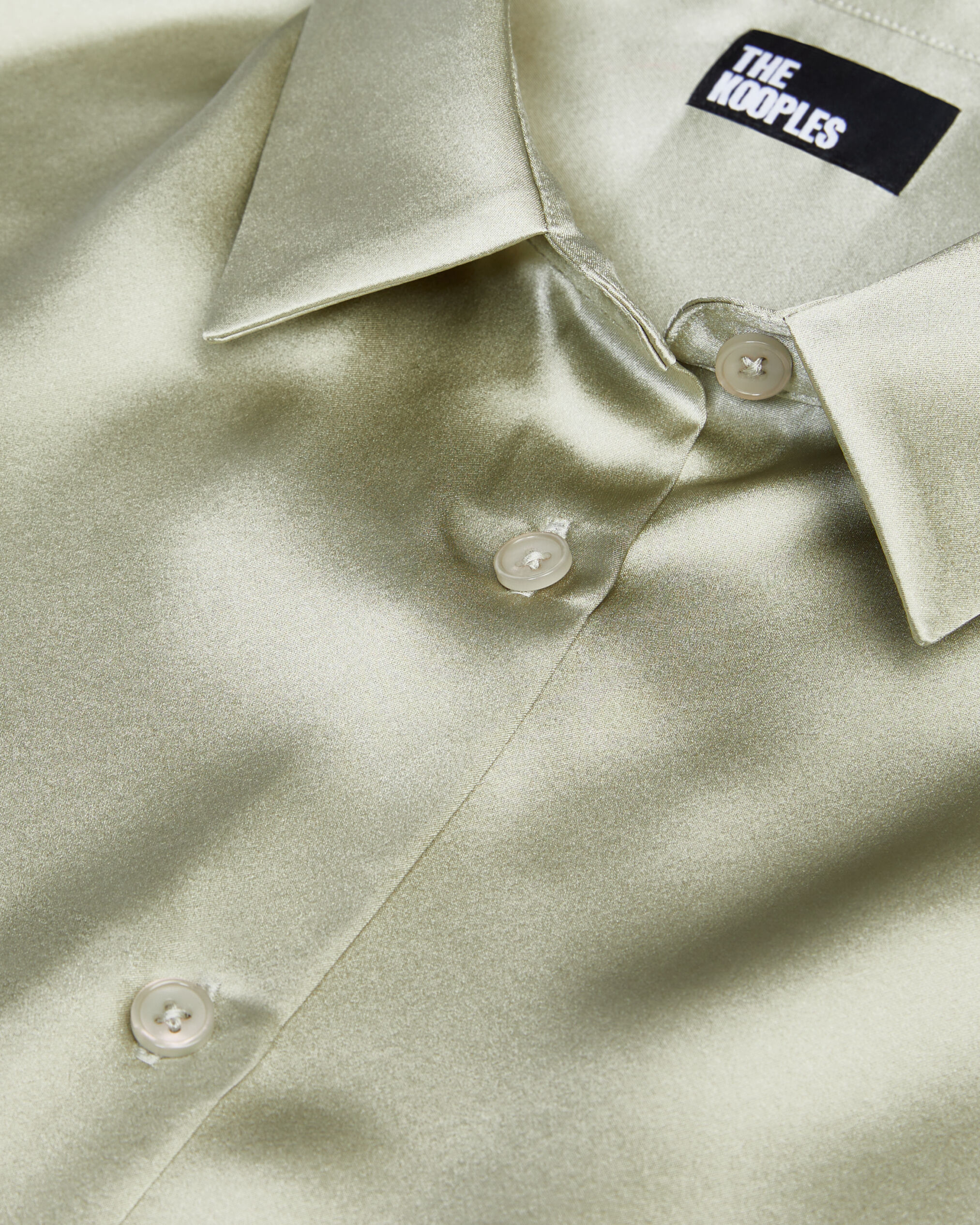 Light green silk online shirt