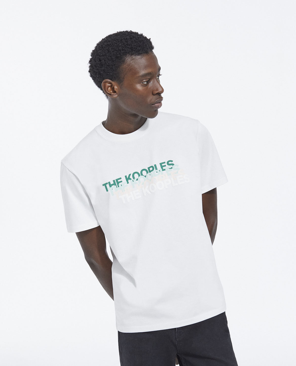 White T shirt w contrasting The Kooples logo The Kooples