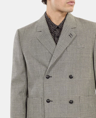 The Kooples H BLACK WHITE black and white houndstooth wool suit jacket
