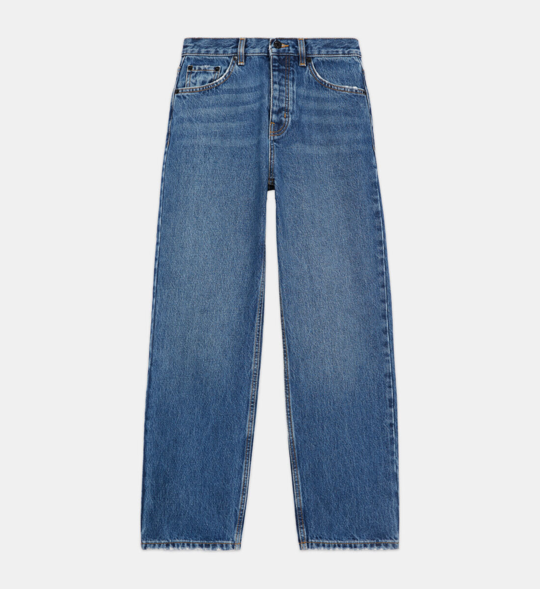 Blue straight cut jeans