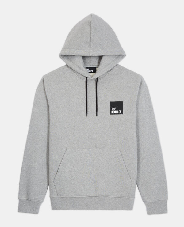 gray sweatshirt