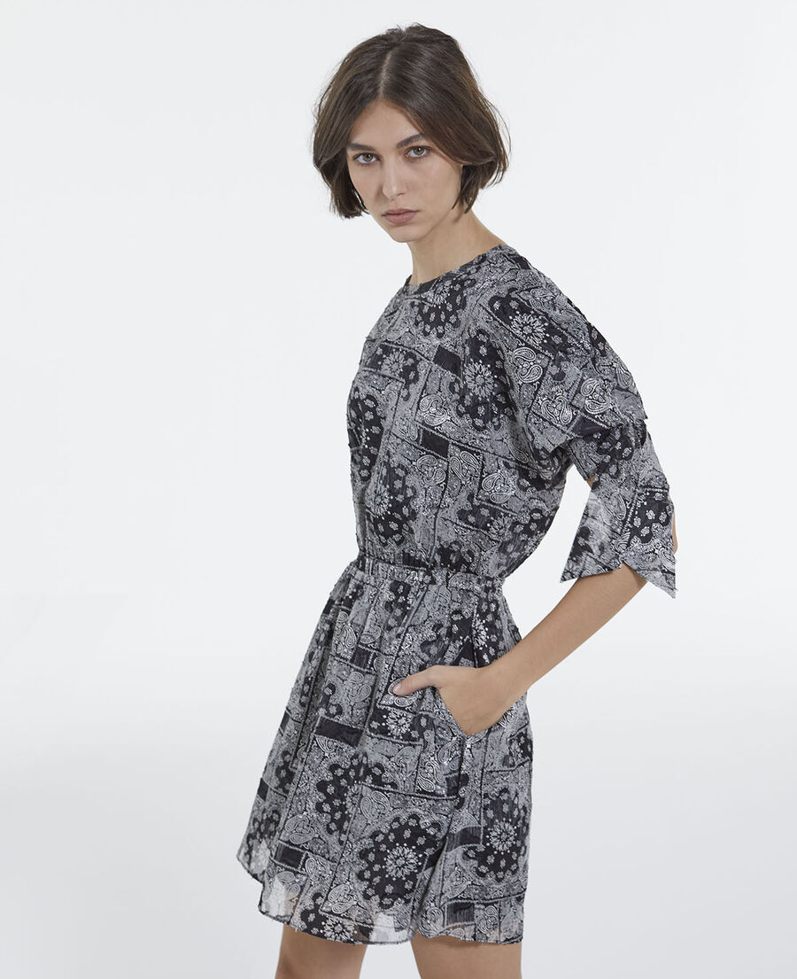 robe courte droite imprimé bandana