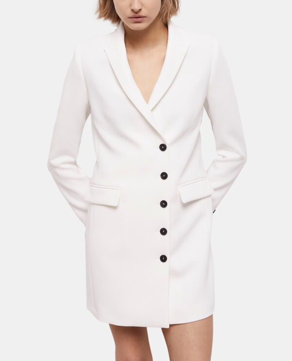 short ecru dress