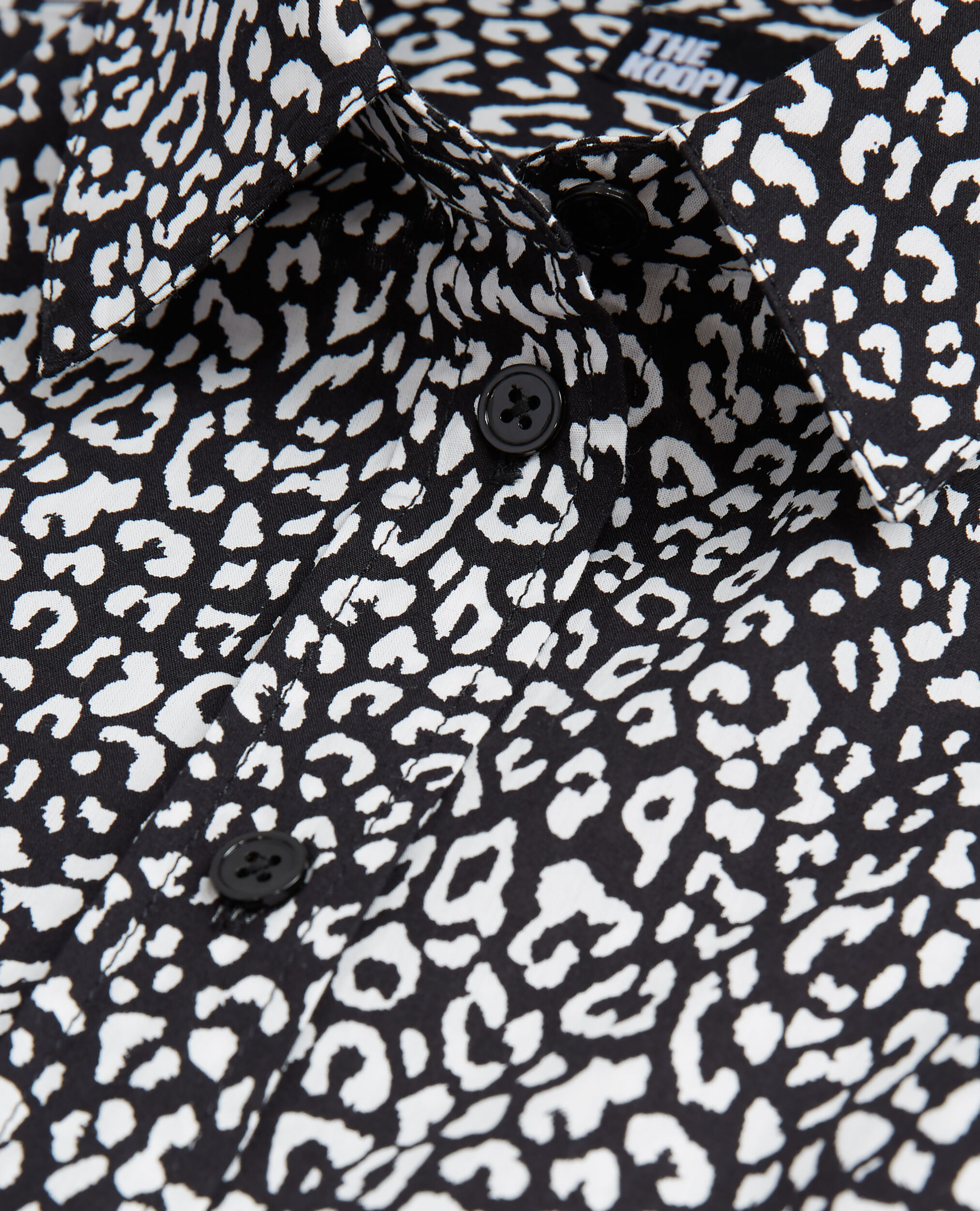 Black leopard top print shirt